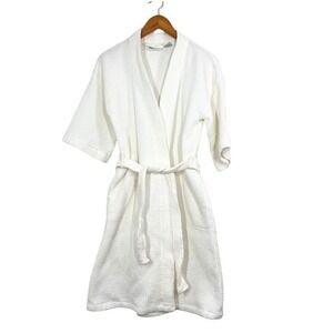 Cypress White Waffle Knit Cotton Spa Robe Womens Medium‎ Turkish Cotton Kimono